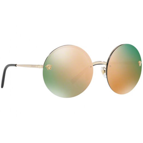 Γυαλιά ηλίου Versace Glam Medusa VE 2176 12524Z Ανοιχτό Χρυσό/Ροζ Χρυσός Καθρέφτης (12524Z) Πολυκαρβονικός 100% UV Προστασία