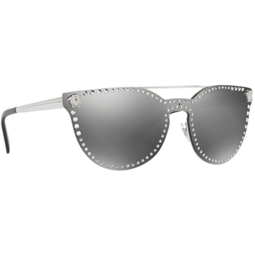 Γυαλιά ηλίου Versace Glam Medusa VE 2177 10006G Ασημί/Γκρι Καθρέφτης (10006G) Πολυκαρβονικός 100% UV Προστασία