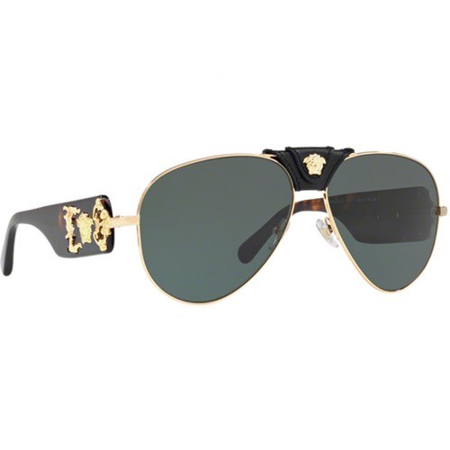 Γυαλιά ηλίου Versace VE 2150Q 100271 Χρυσό Καφέ Ταρταρούγα/Γκρι Πράσινο (100271) Πολυκαρβονικός 100% UV Προστασία