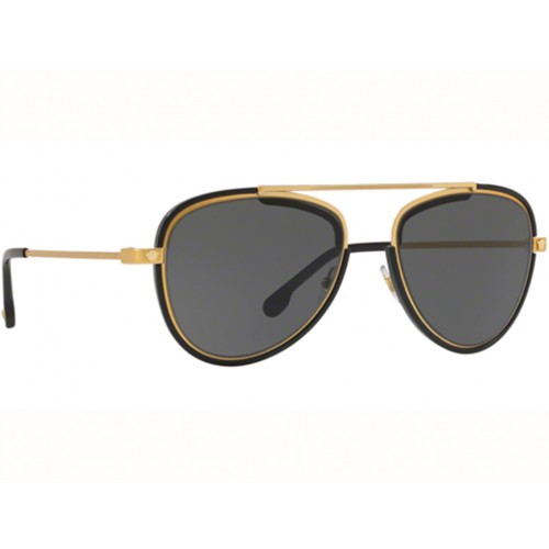 Γυαλιά ηλίου Versace VE 2193 1428/87 Χρυσό Μαύρο/Γκρι (1428/87) Πολυκαρβονικός 100% UV Προστασία