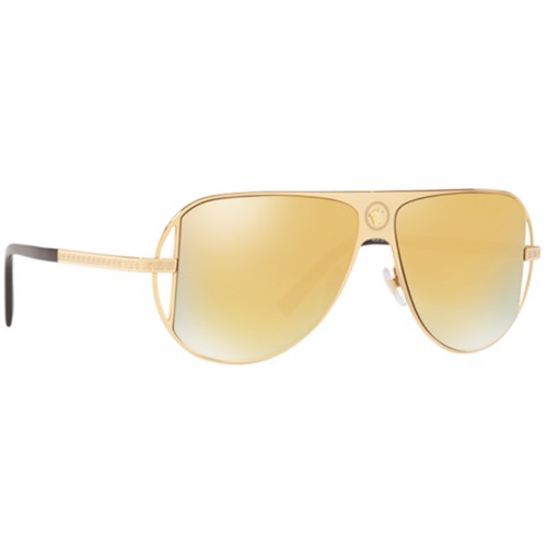 Γυαλιά ηλίου Versace VE 2212 1002/7P Χρυσό/Καφέ Χρυσός Καθρέφτης (1002/7P) Πολυκαρβονικός 100% UV Προστασία