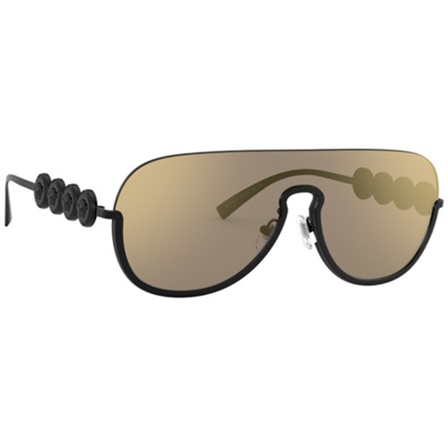 Γυαλιά ηλίου Versace VE 2215 1261/5A Ματ Μαύρο/Ανοιχτός Καφέ Χρυσός Καθρέφτης