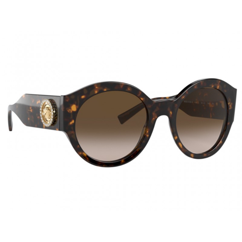 Γυαλιά ηλίου Versace VE 4380B 108/13 Καφέ Ταρταρούγα/Καφέ Ντεγκραντέ (108/13) Πολυκαρβονικός 100% UV Προστασία