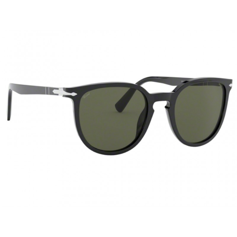 Γυαλιά ηλίου Persol PO 3226S 95/31 Μαύρο/Πράσινο (95/31) Κρύσταλλο 100% UV Προστασία