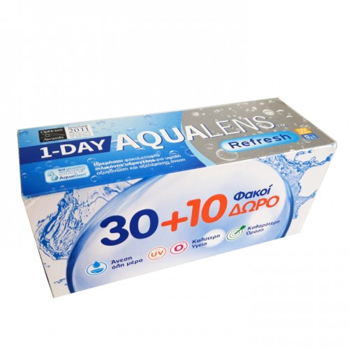 Aqualens Refresh 1Day Ημερήσιοι Φακοί Επαφής(30 τεμ.) + 10τεμ δωρεάν