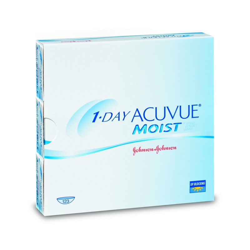 Johnson & Johnson 1 Day Acuvue Moist Ημερήσιοι Φακοί Επαφής (90 τεμ.)