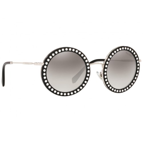 Γυαλιά ηλίου Miu Miu MU 59US Core Collection 1525O0 Μαύρο/Γκρι Ασημί Ντεγκραντέ Καθρέφτης